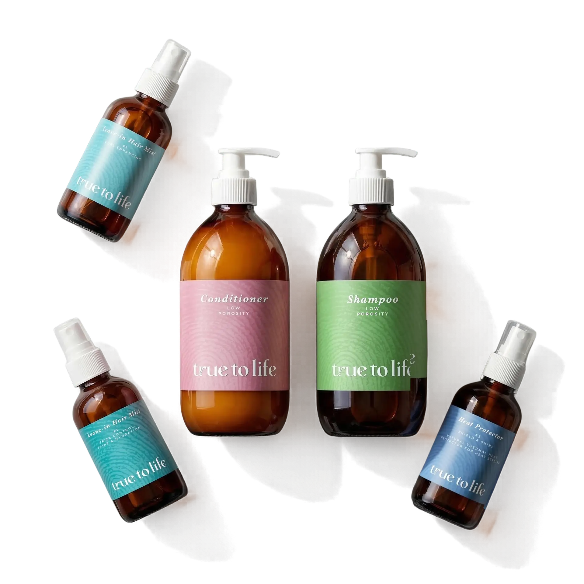 Personalised Shampoo, Conditioner and Natural Thrermal Heat Protector and Moisturing Hair Mist