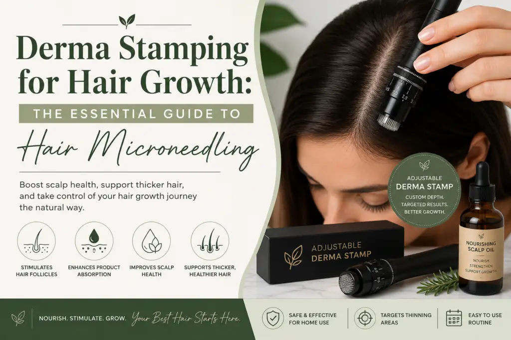 derma stamping for hair growth and hair microneedling