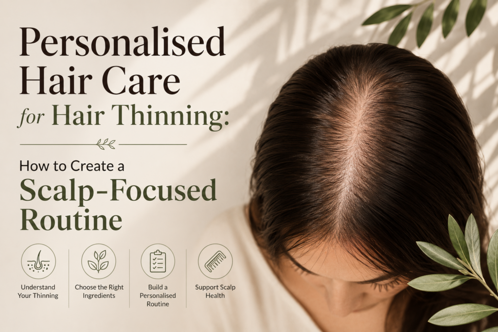 personalised hair care and hair thinning